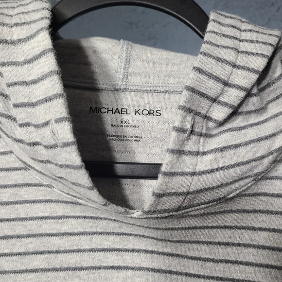 Michael Kors Striped Gray Hoodie - Picture 1 of 4